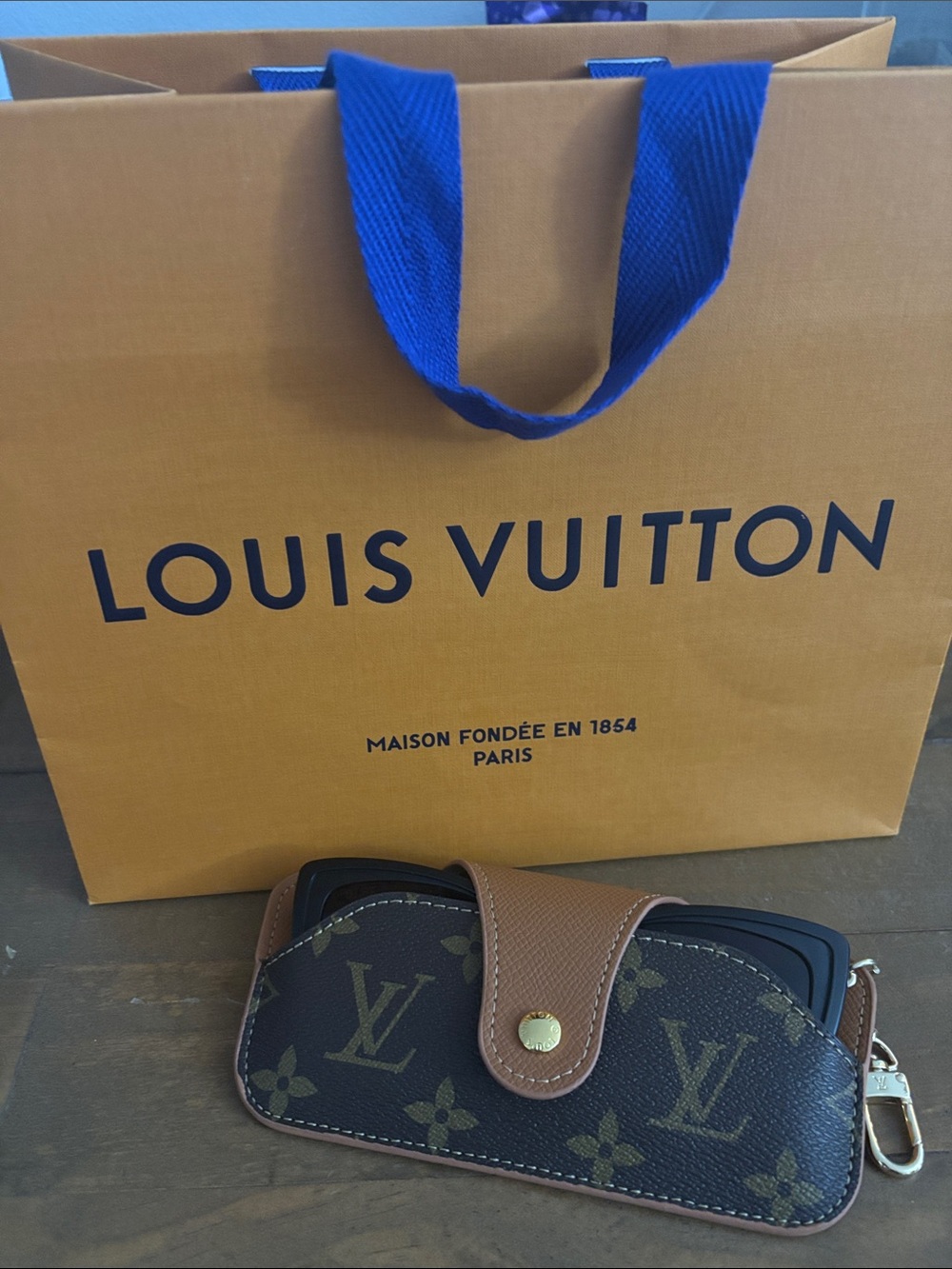 LV Design Sunglasses Case in Brown
